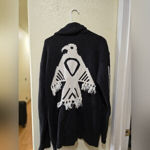 Idyllwind Black and White Thunderbird Design Cardigan